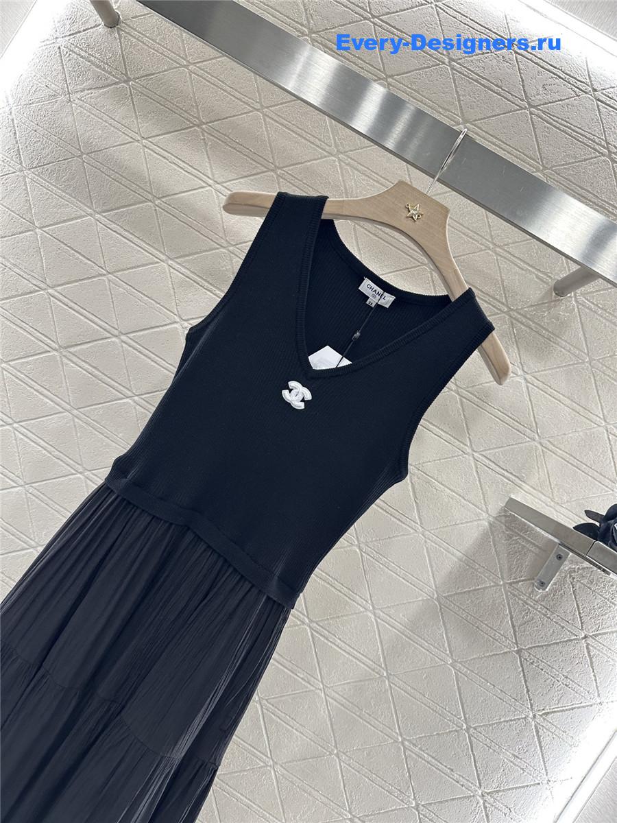 Ch**el knitted patchwork dress