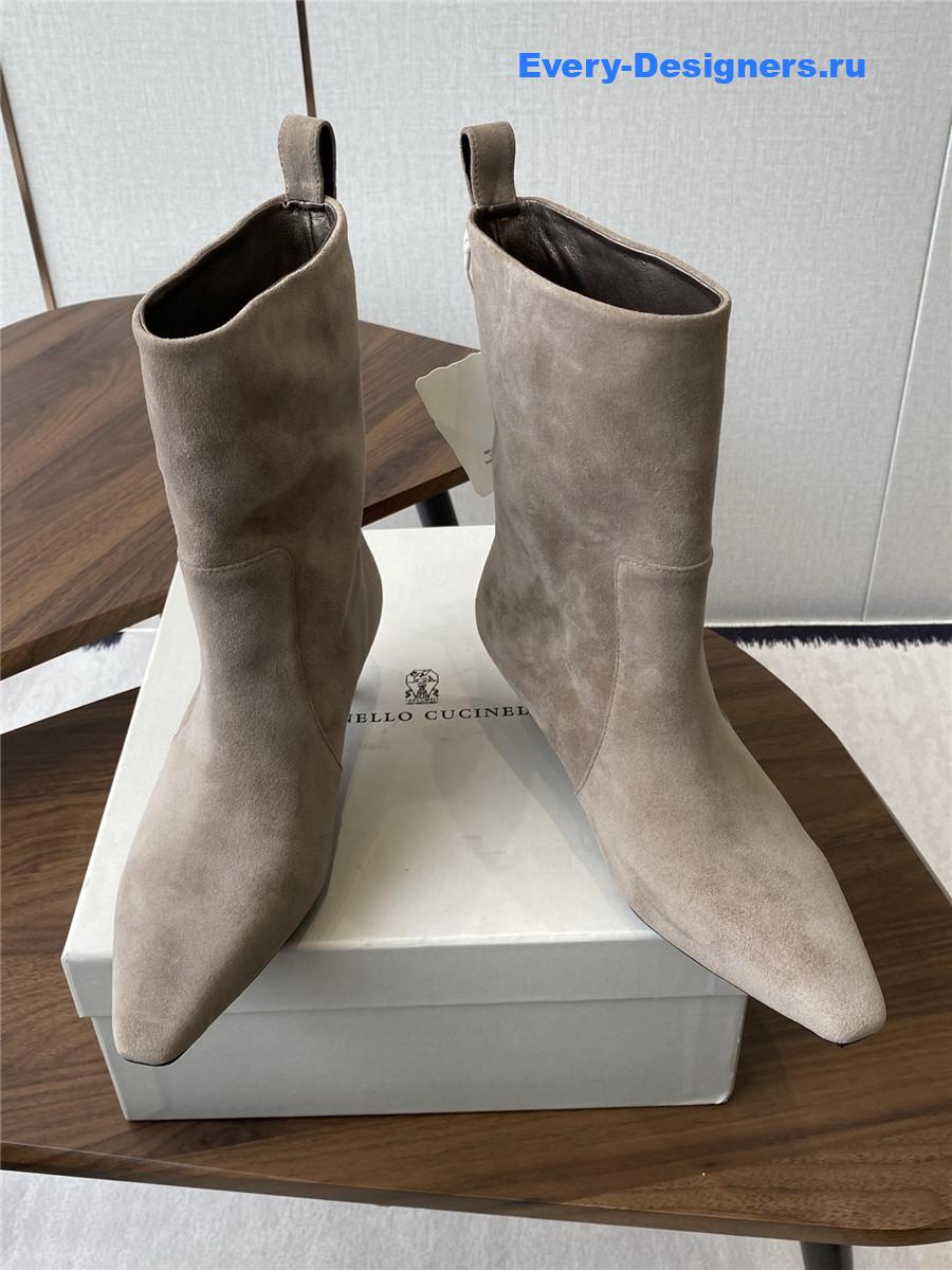 BC Beaded Brown Suede Ankle Boots