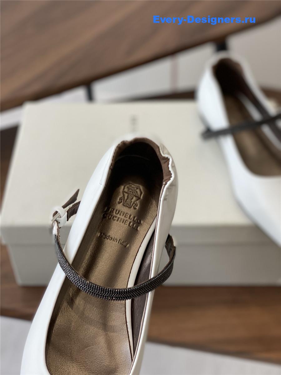 BC White Mary Jane Ballet Flats