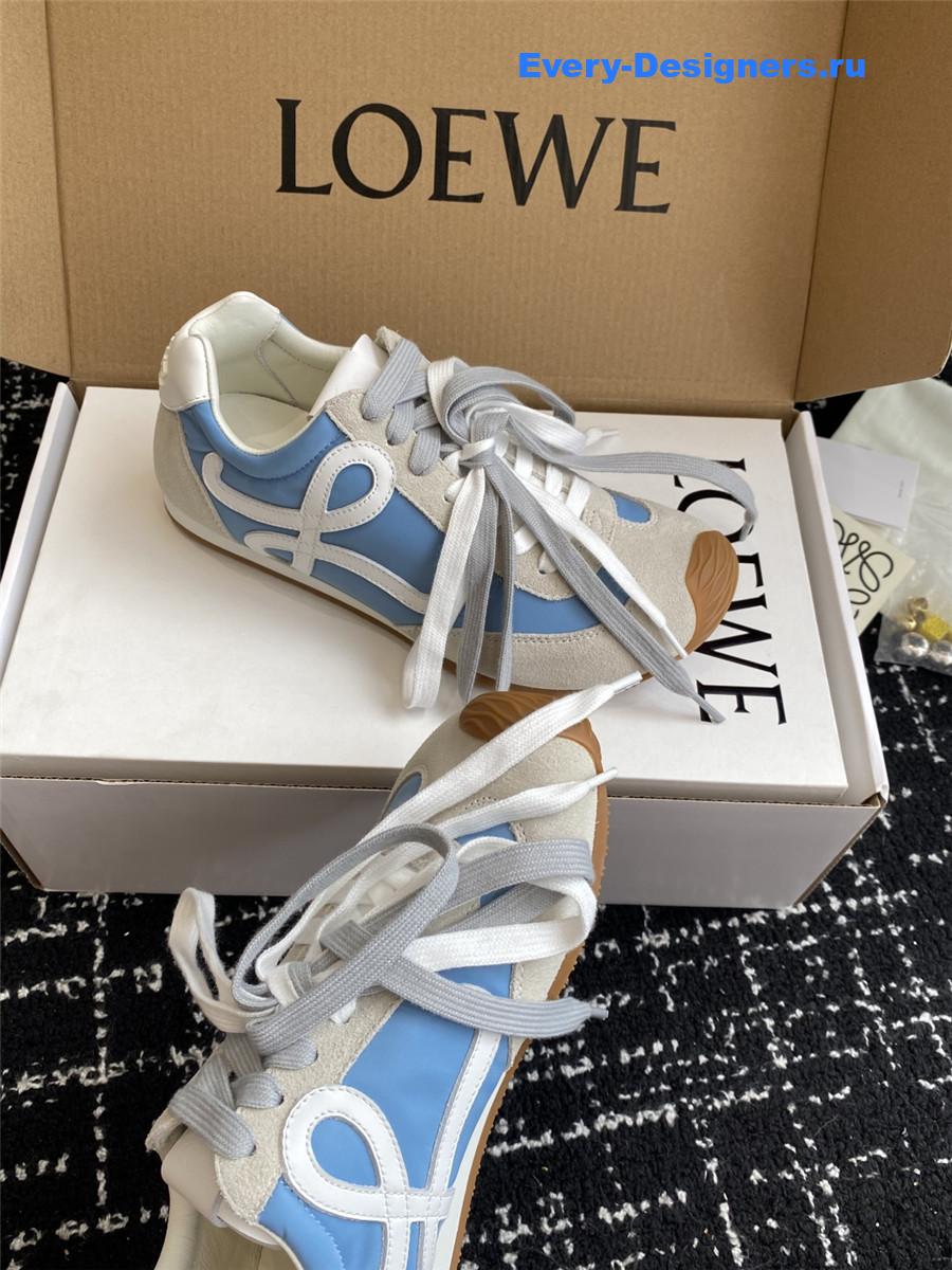 L0ew* ballet runner 2.0 blue leather sneakers