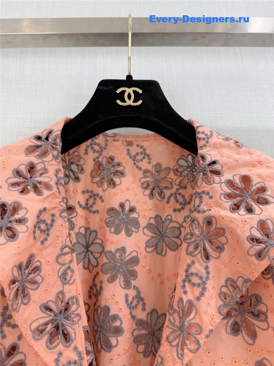 Ch**el silk flower embroidery dress