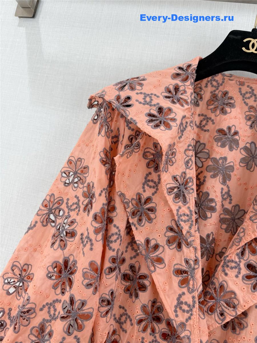 Ch**el silk flower embroidery dress