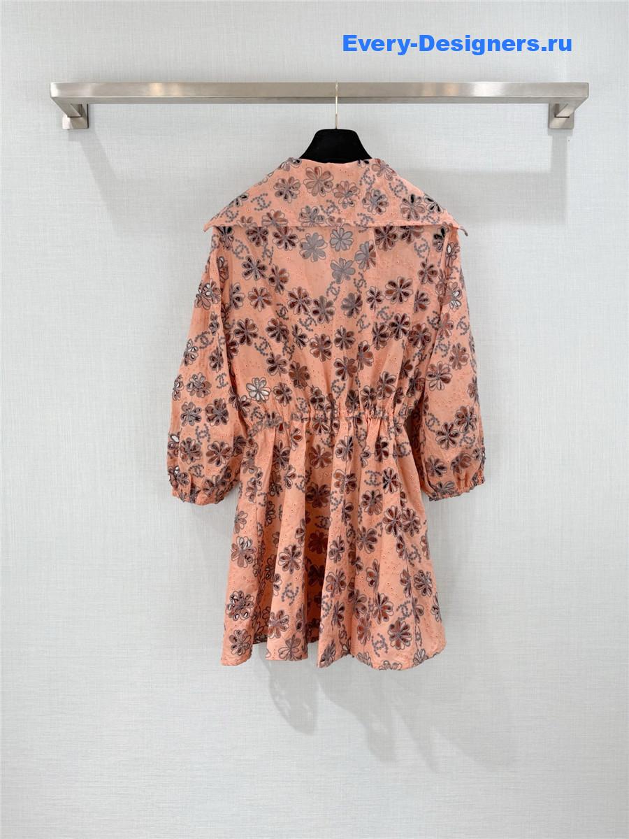 Ch**el silk flower embroidery dress