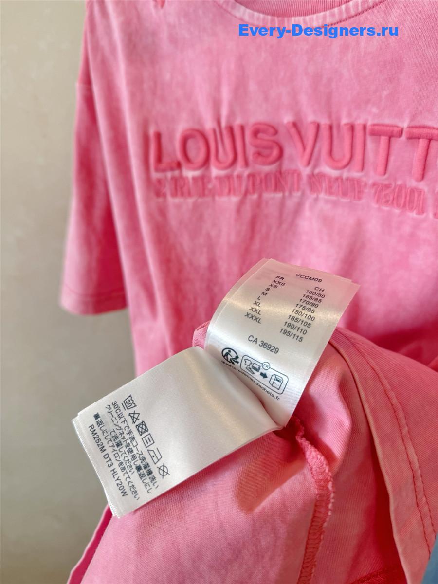 l0vis Vvtt0n pink washed ribbed tee