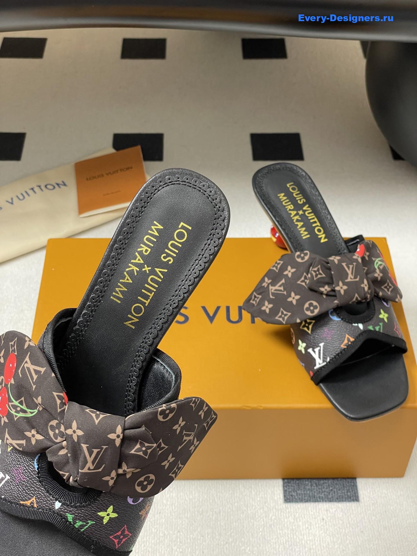 LV x Murakami Black Cherie Mules