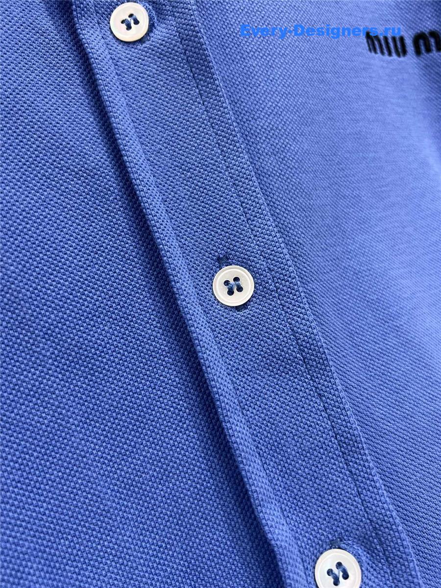 Miu Miu Periwinkle Piqué Shirt