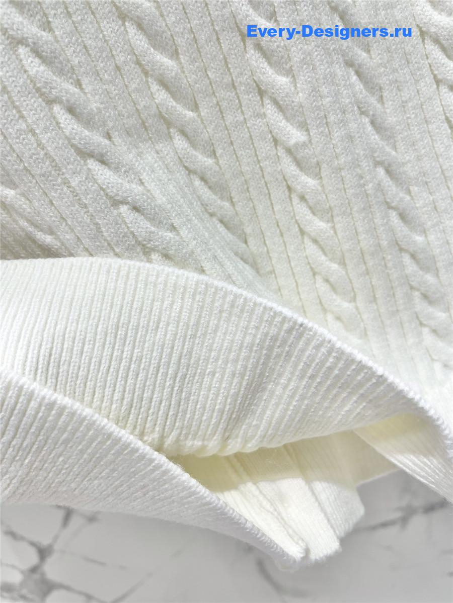 Miu Miu White Beaded Cardigan