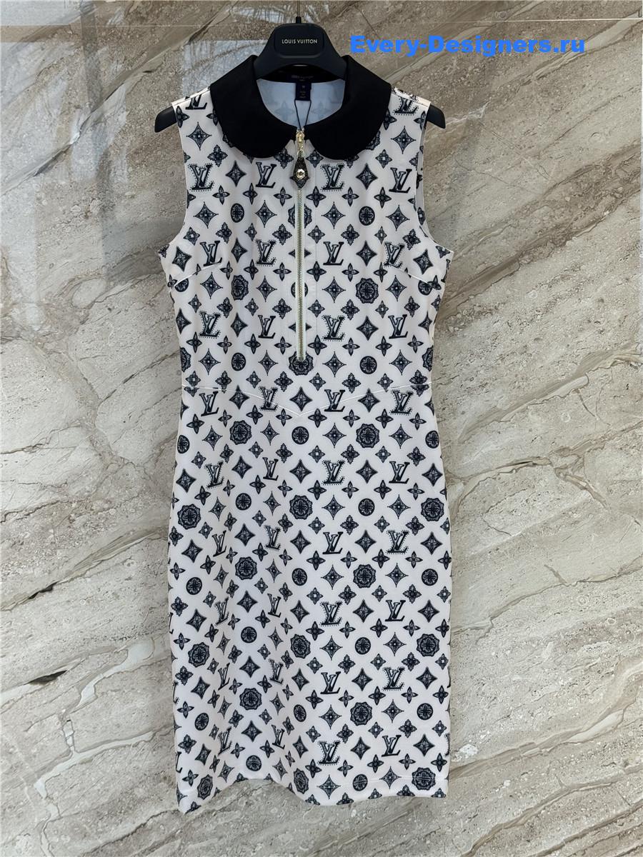l0vis Vvtt0n monogram fitted dress