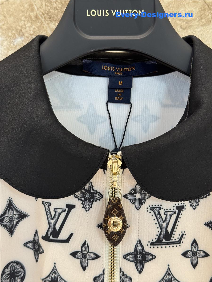 l0vis Vvtt0n monogram fitted dress
