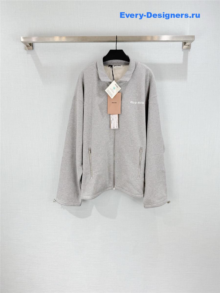 Miu Miu Grey Fleece Sweatshirt