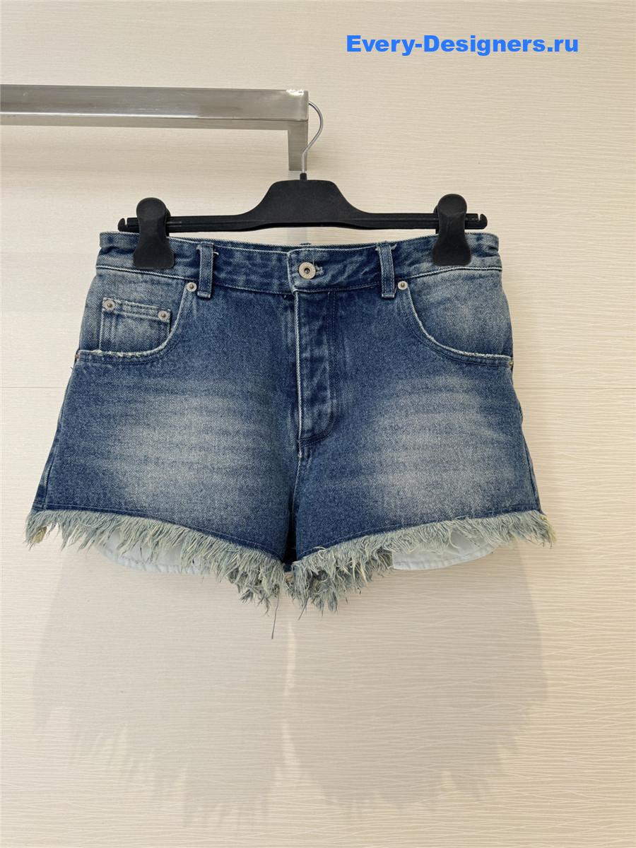 L0ew* anagram denim shorts in blue