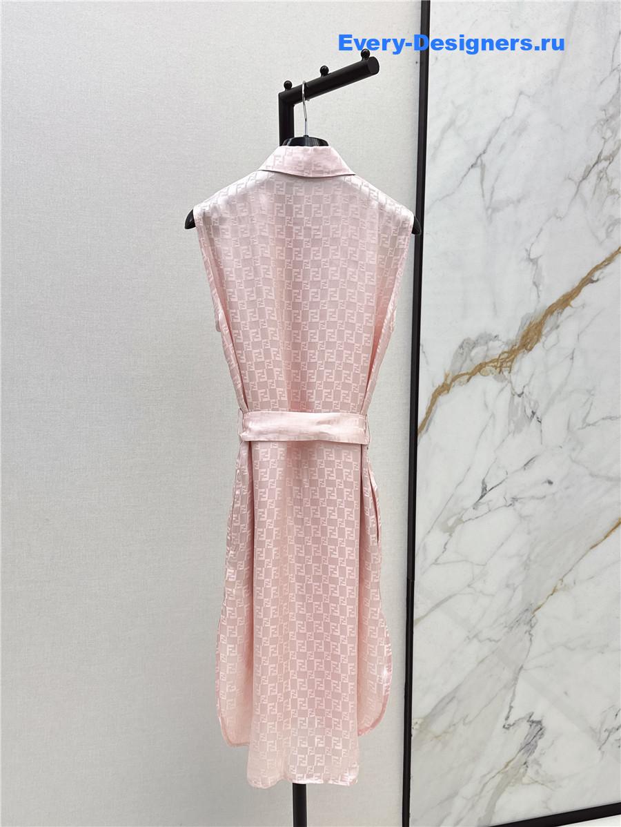 F**di pink bow-detail dress