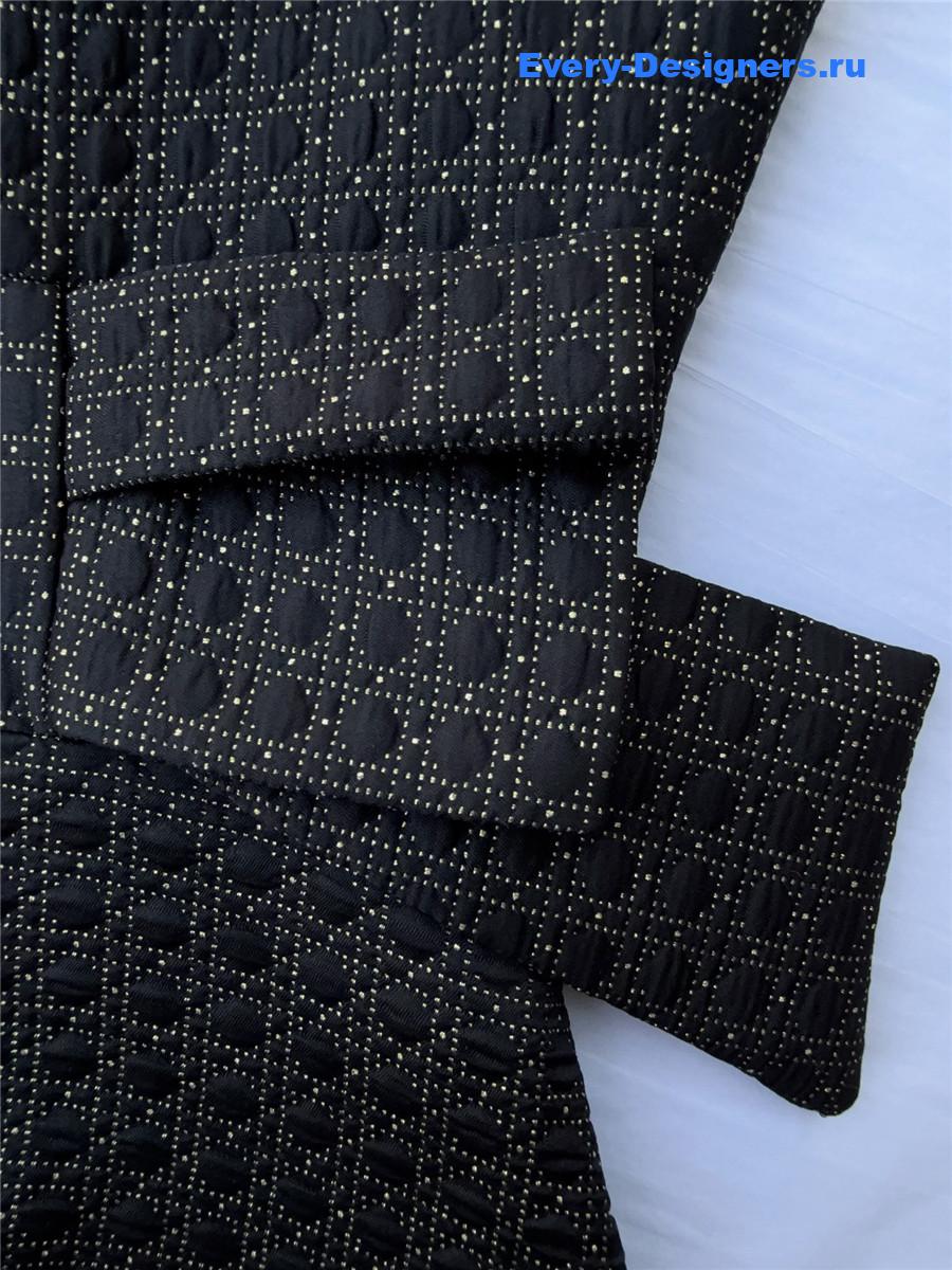 D10r black quilted microcannage dress