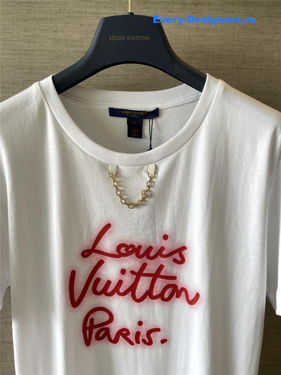 l0vis Vvtt0n cursive signature t-shirt in white