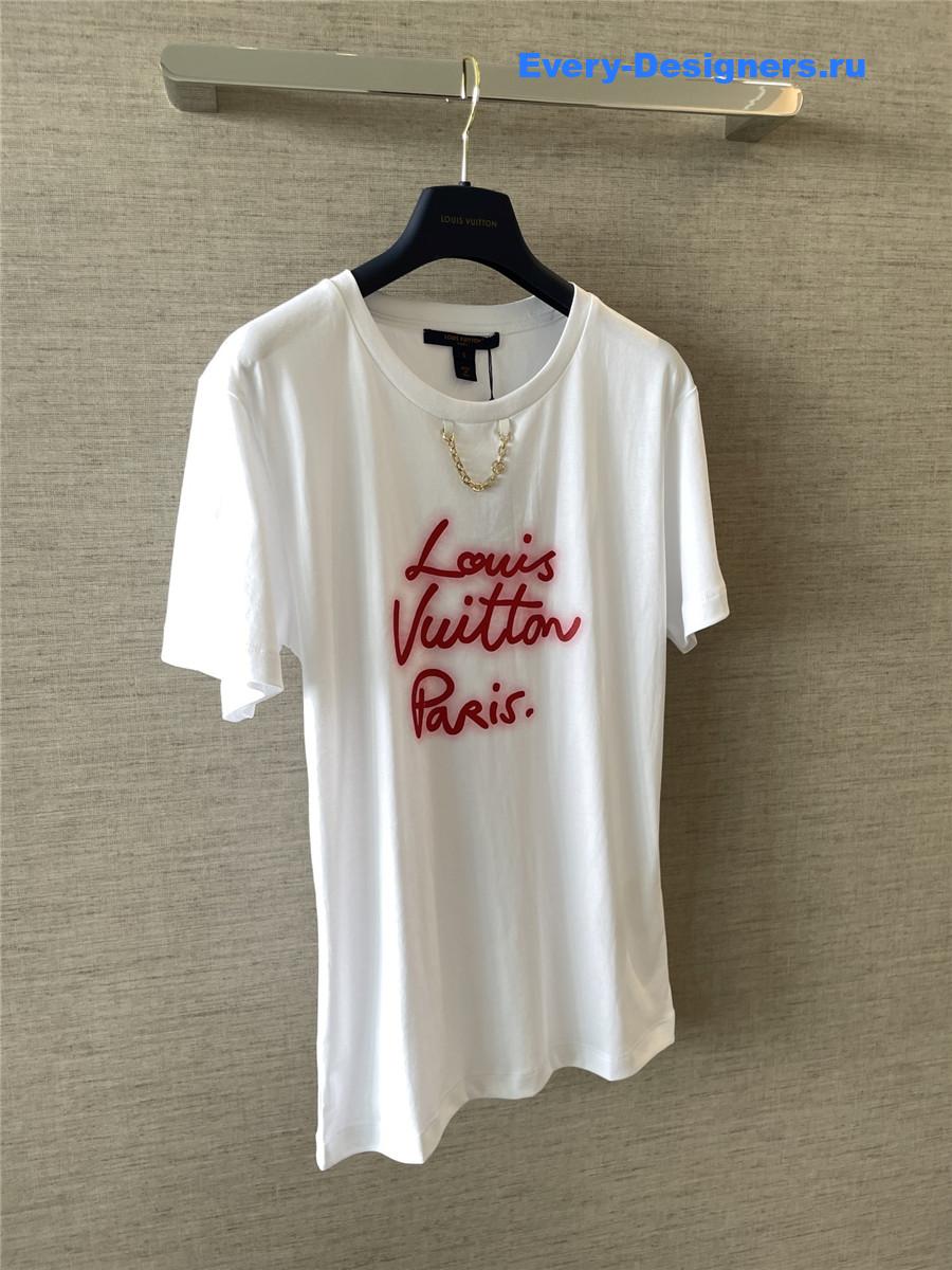 l0vis Vvtt0n cursive signature t-shirt in white