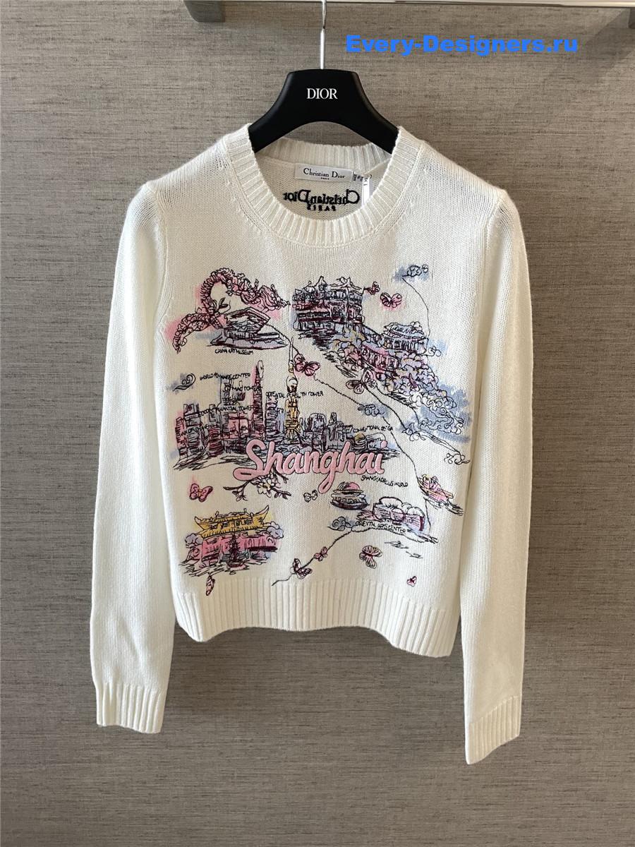 D10r souvenir embroidered cashmere sweater