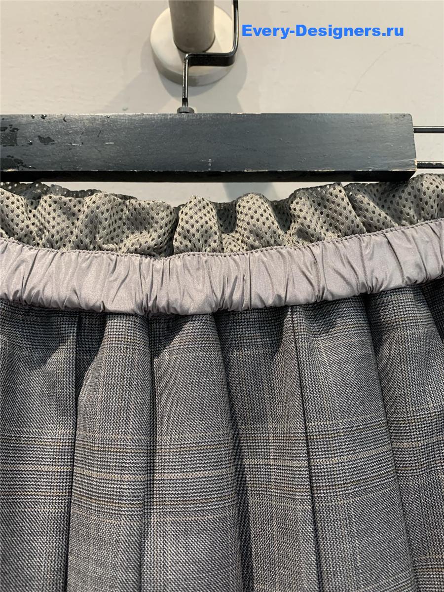 Miu Miu Slate Gray Pleated Dress