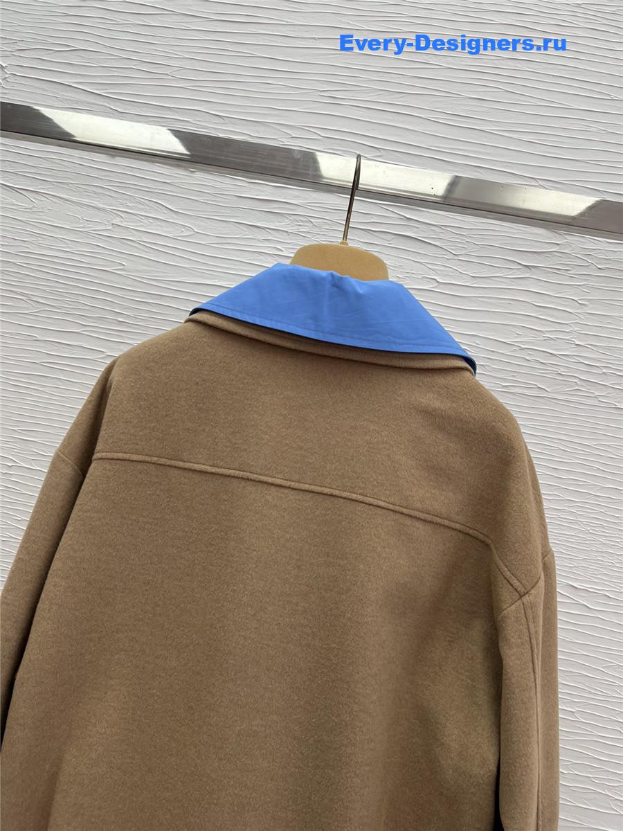 Miu Miu Camel-Hair Blouson Jacket
