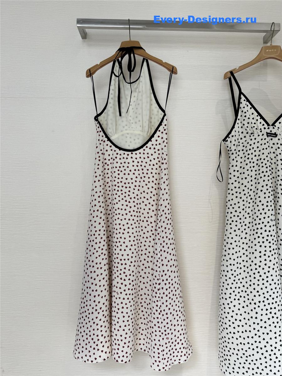 Miu Miu Pink V-Neck Suspender Dress