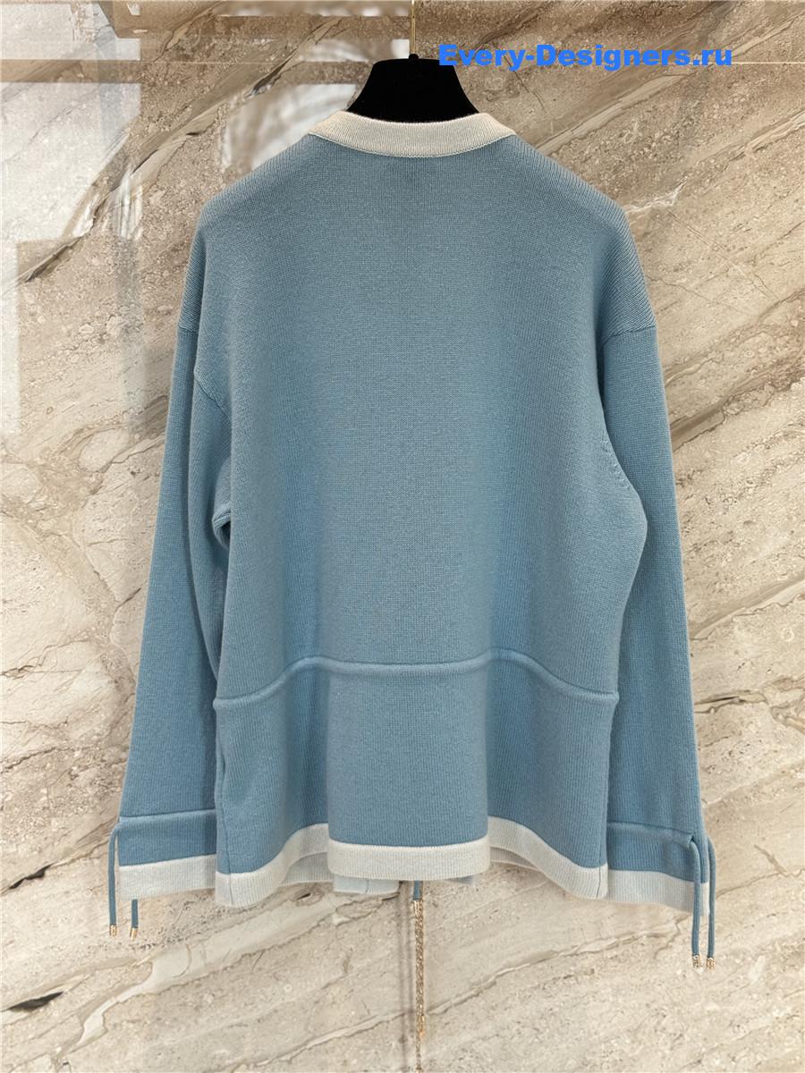 Ch**el blue cashmere cardigan