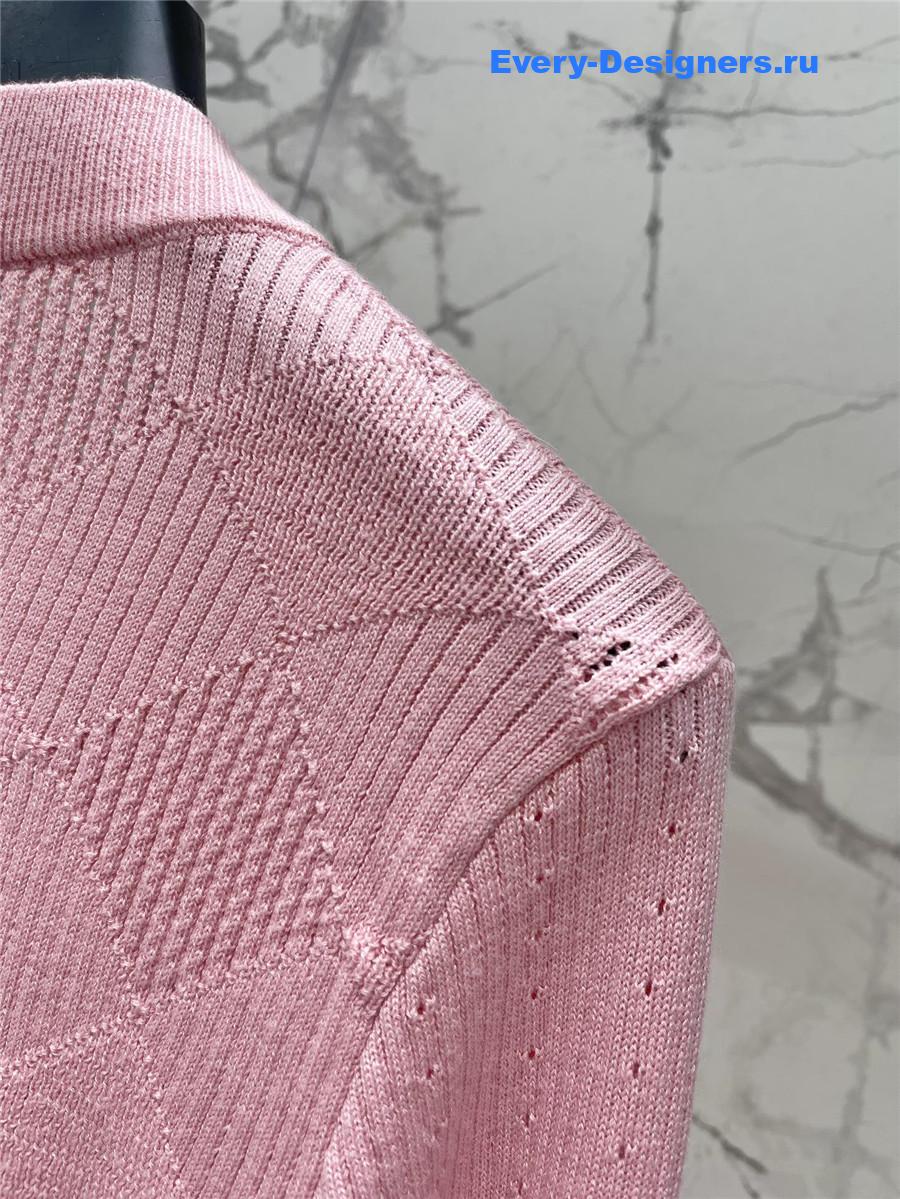Balmain Pink Emblème Cardigan