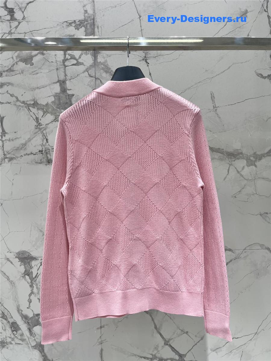 Balmain Pink Emblème Cardigan