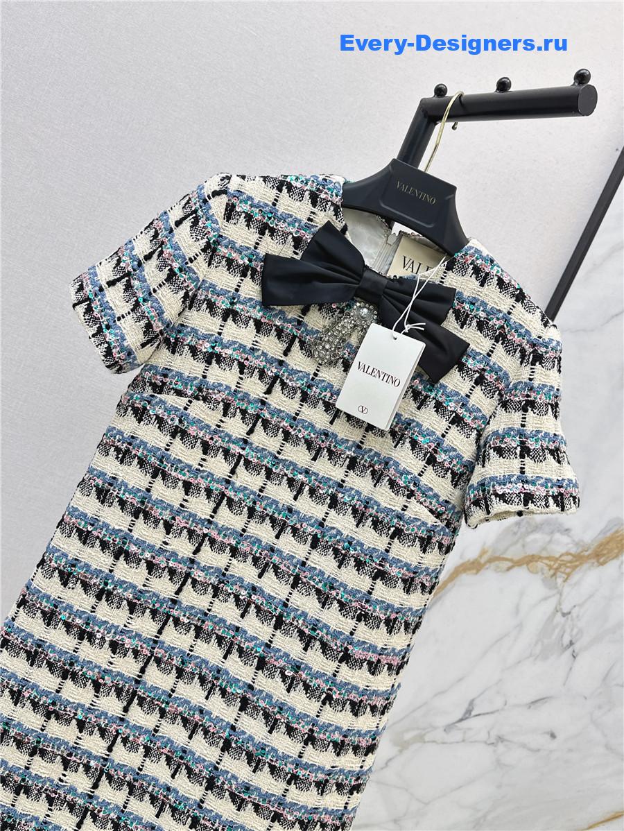Va1e*ntin0 embellished tweed minidress