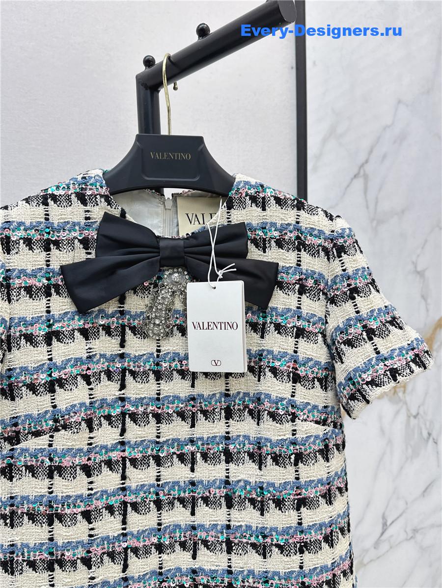 Va1e*ntin0 embellished tweed minidress