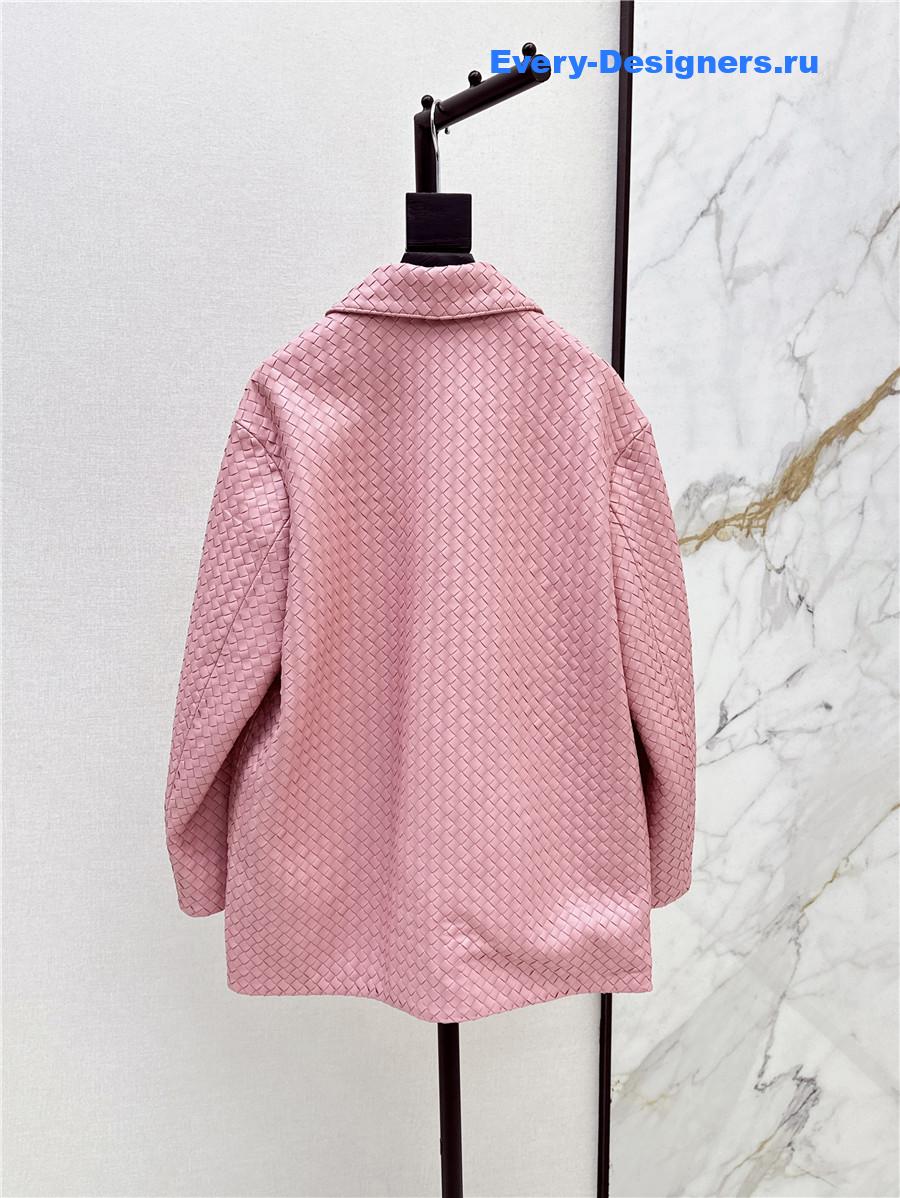 b0tt*ga Ven*ta pink intrecciato jacket