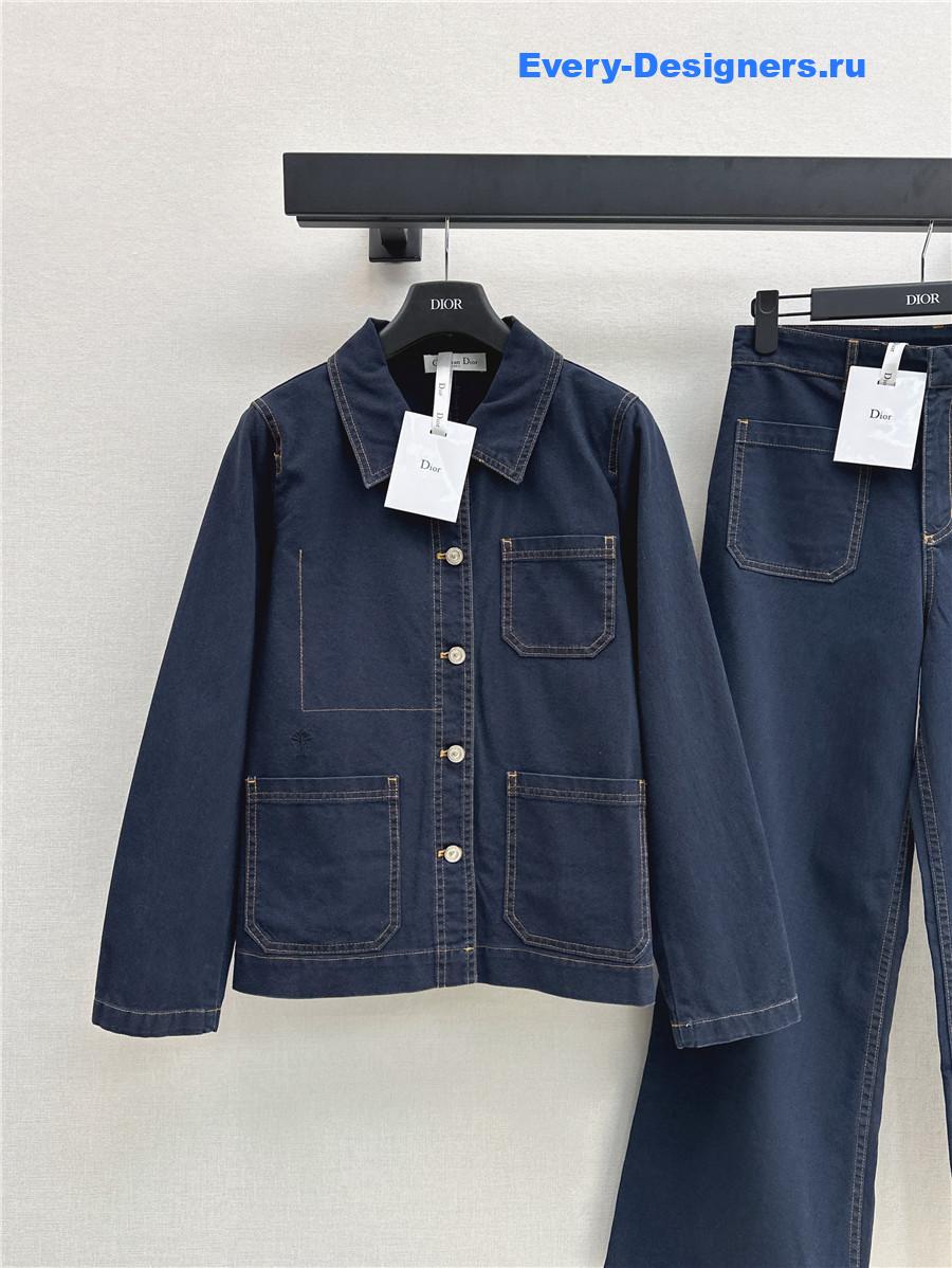 D10r cd lapel denim jacket & straight jeans suit