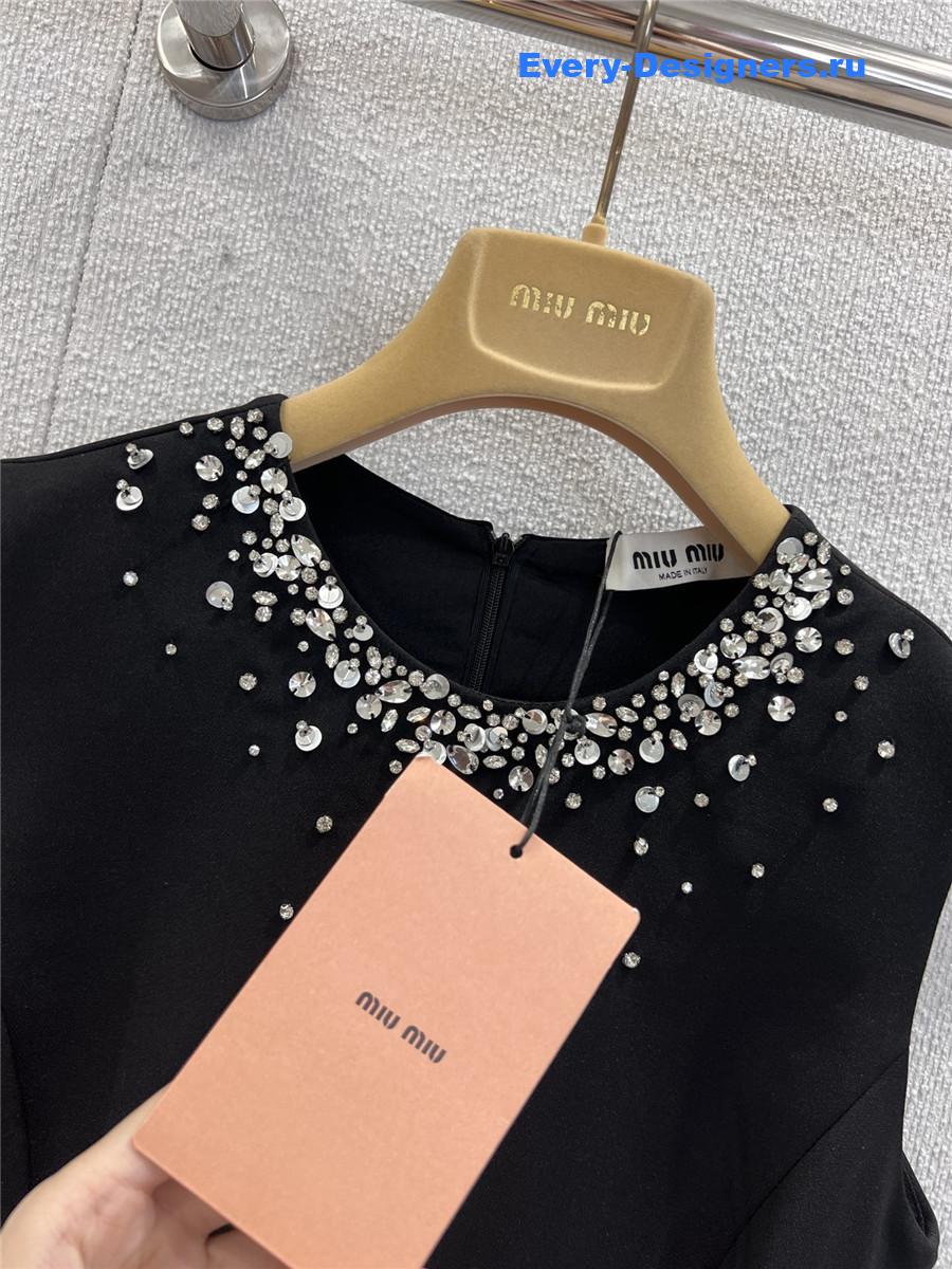 Miu Miu Black Beaded Dress