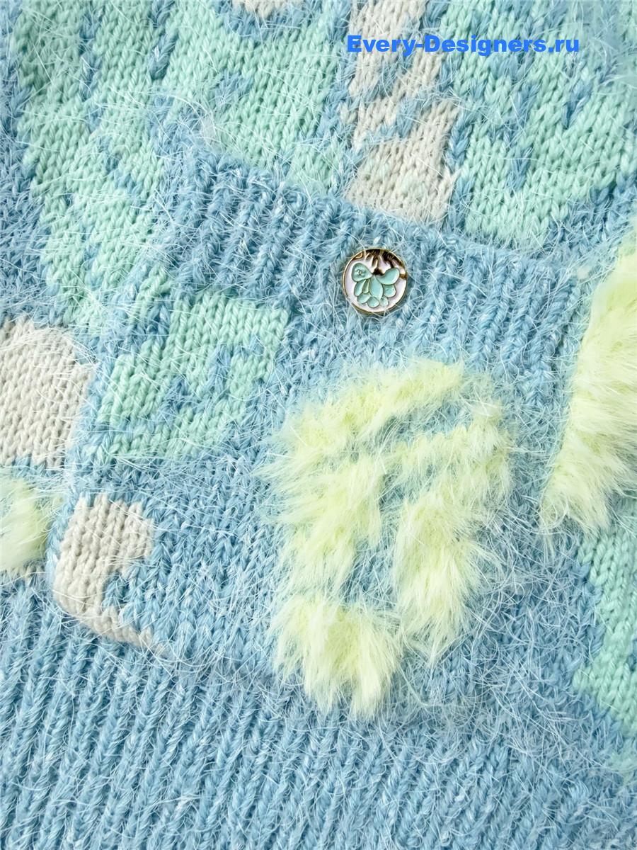 Ch**el colorful feather cardigan