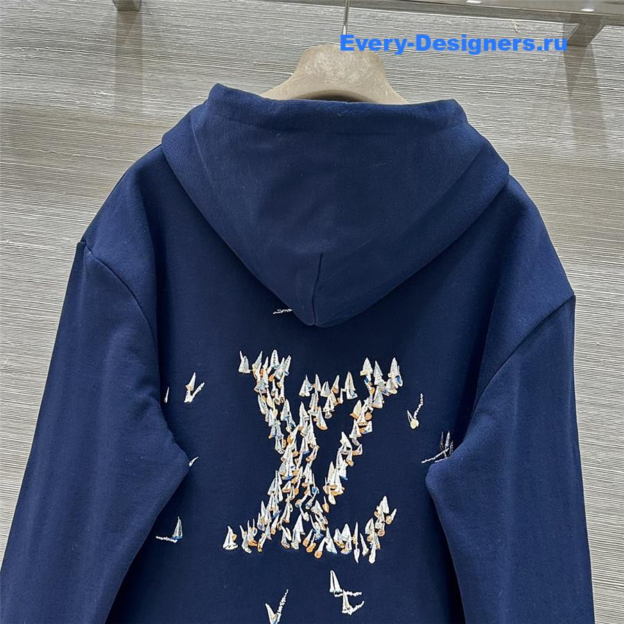l0vis Vvtt0n embroidered signature hoodie