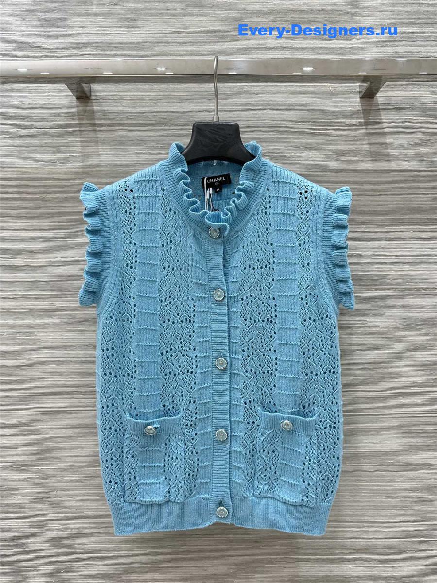 Ch**el coco blue knit vest