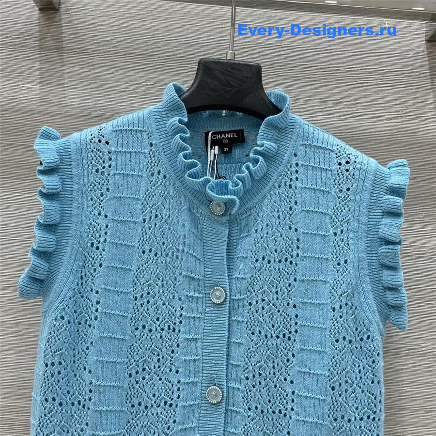 Ch**el coco blue knit vest