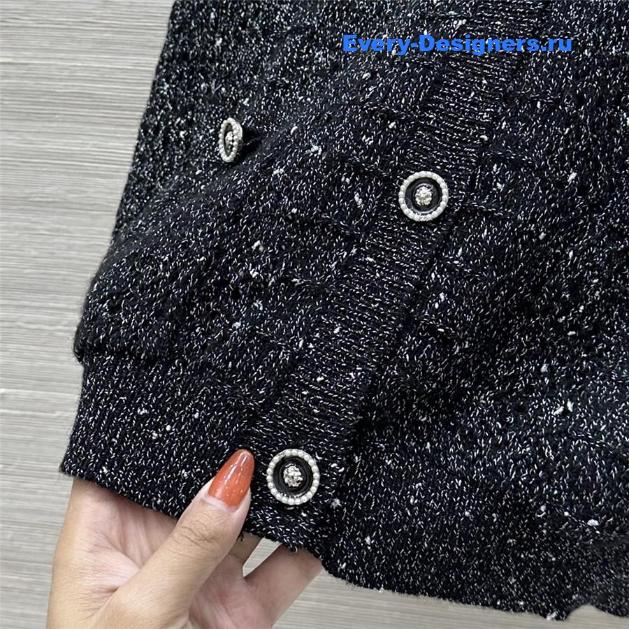 Ch**el coco black knit vest