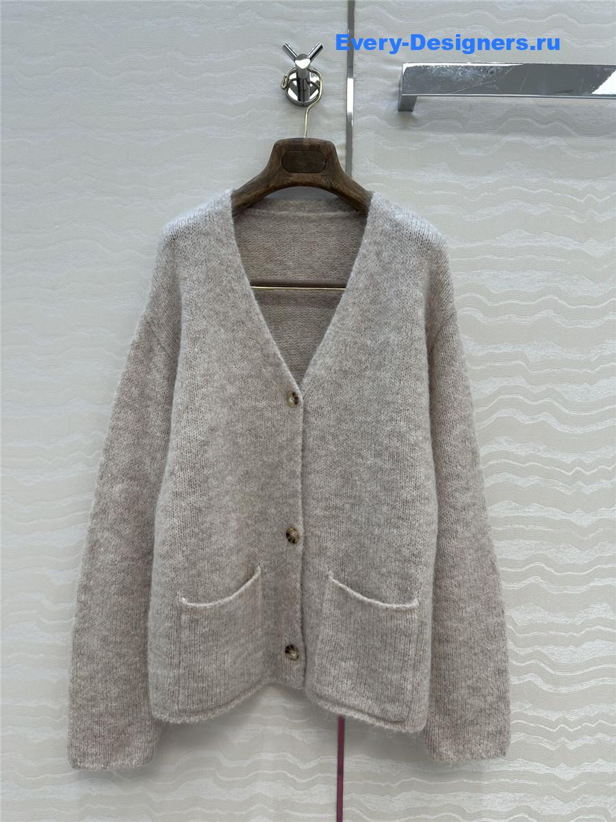 L0r0 P1ana gray cashmere cardigan jacket