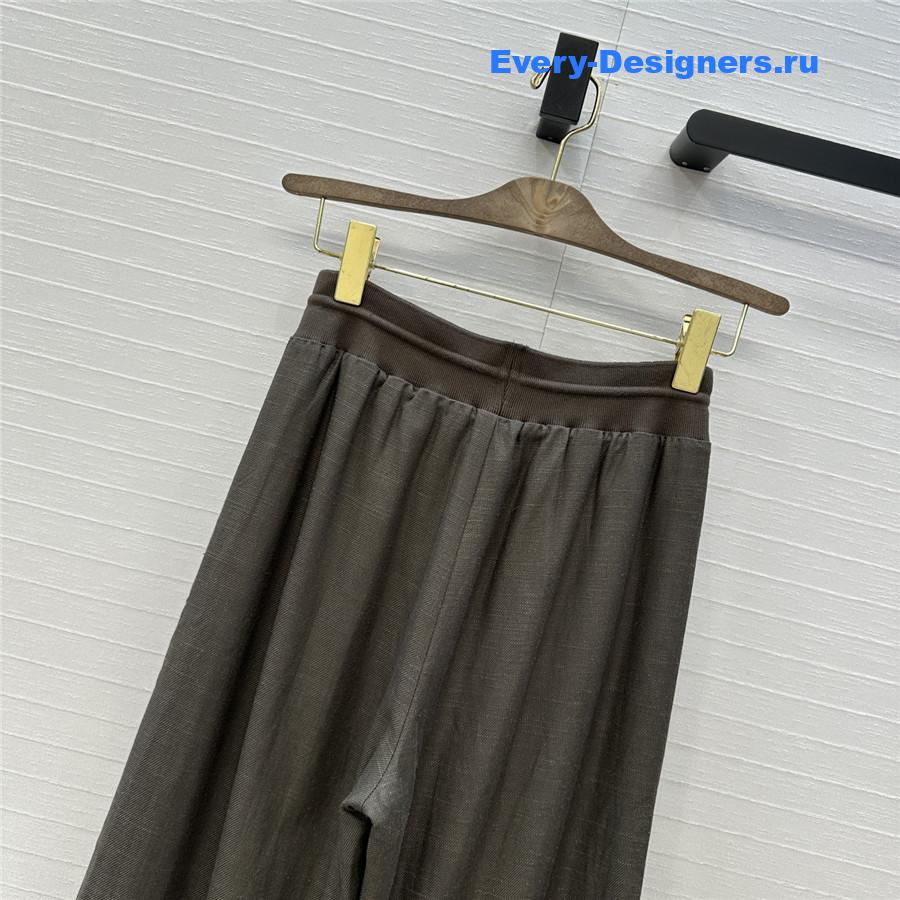 L0r0 P1ana gray cotton-linen trousers