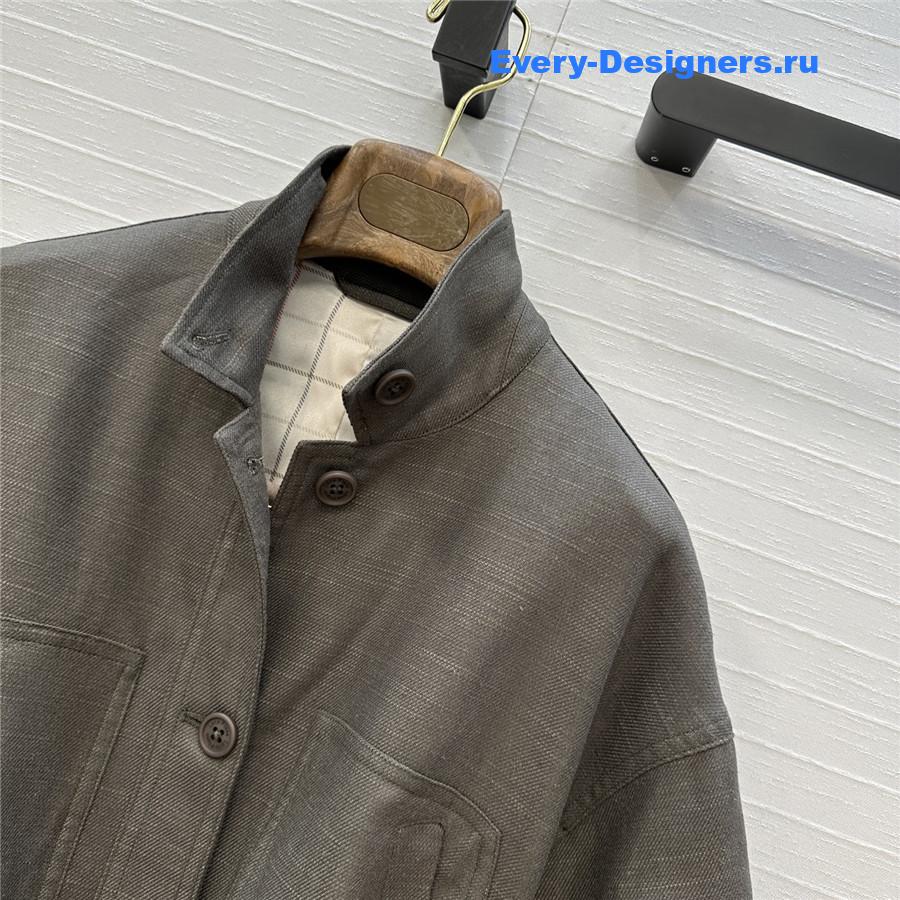 L0r0 P1ana gray linen jacket