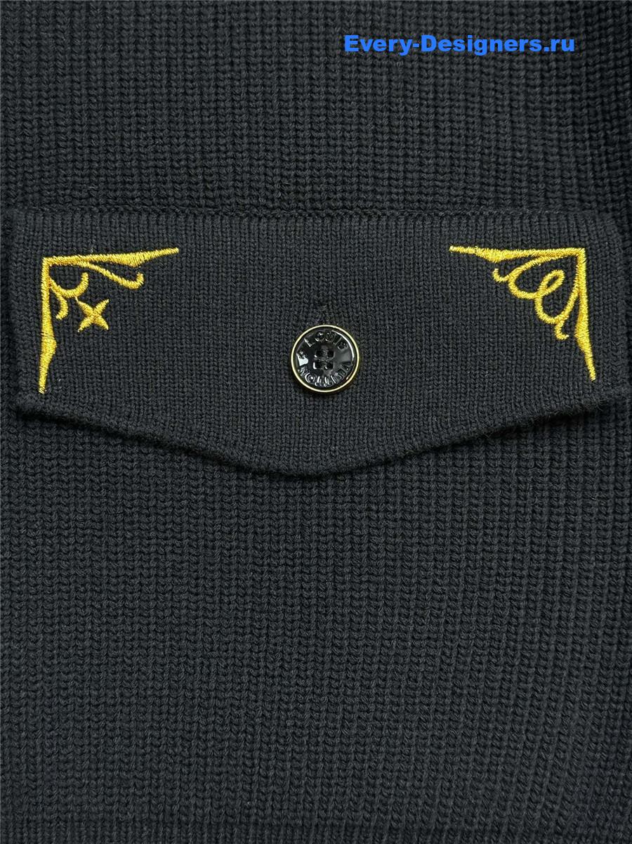 l0vis Vvtt0n embroidered signature cardigan