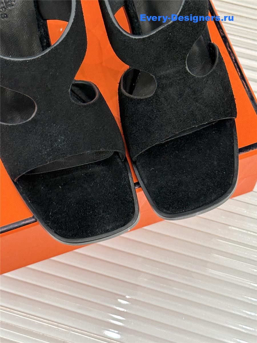 H**me5 kalya 100 black suede sandals