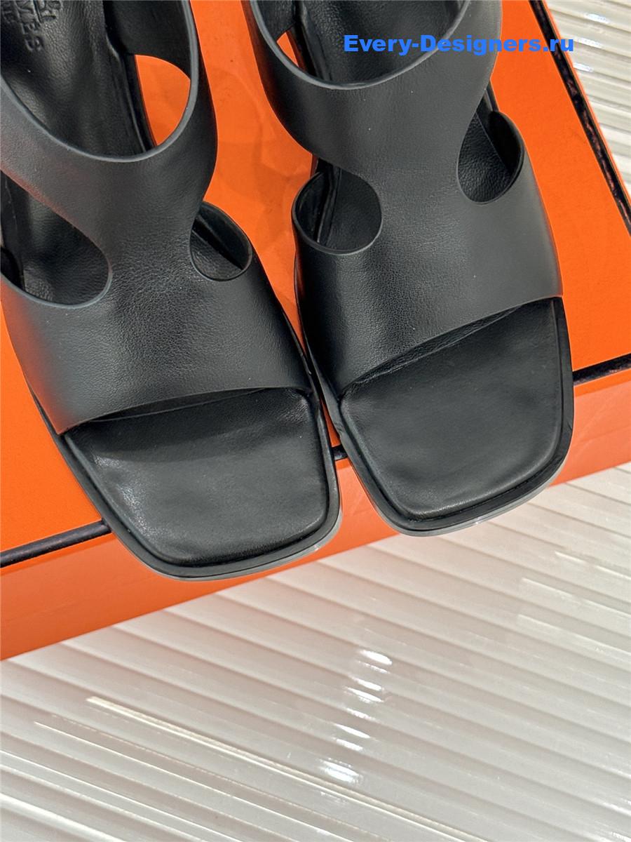 H**me5 kalya 100 black leather sandals