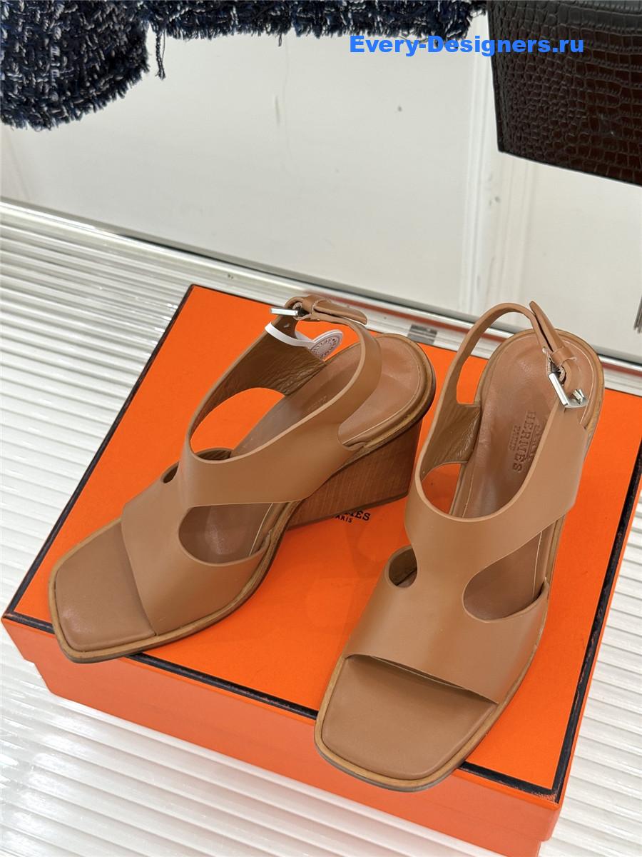 H**me5 kalya 100 brown leather sandals