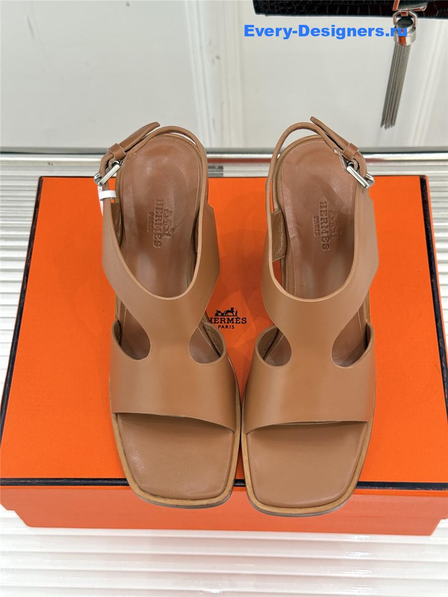 H**me5 kalya 100 brown leather sandals