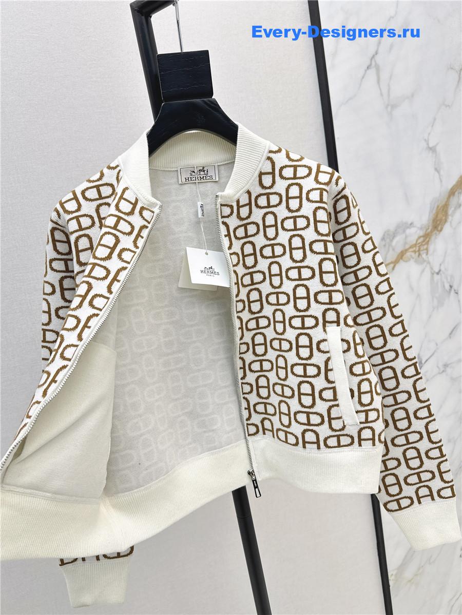 H**me5 white baseball jacket