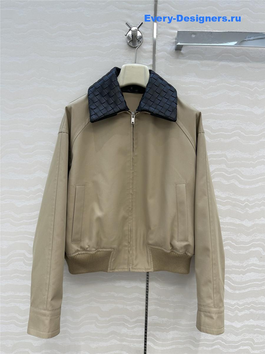b0tt*ga Ven*ta beige intrecciato jacket
