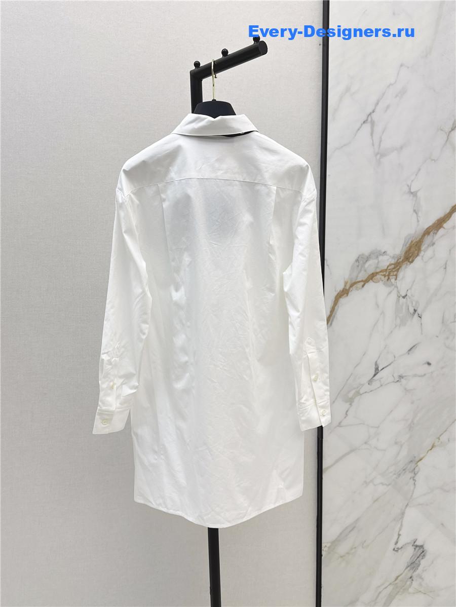 l0vis Vvtt0n monogram scarf shirt dress