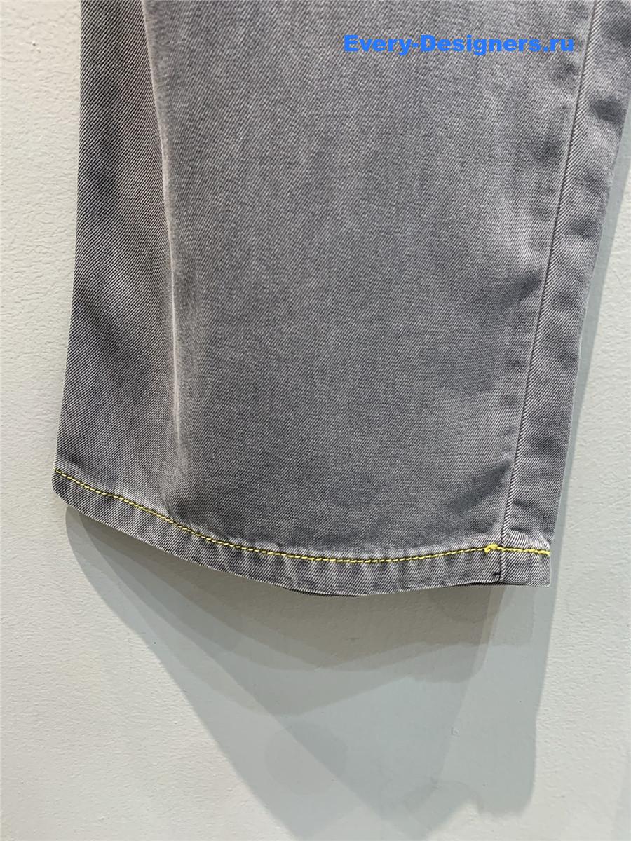 Miu Miu Grey Wide-Leg Jeans