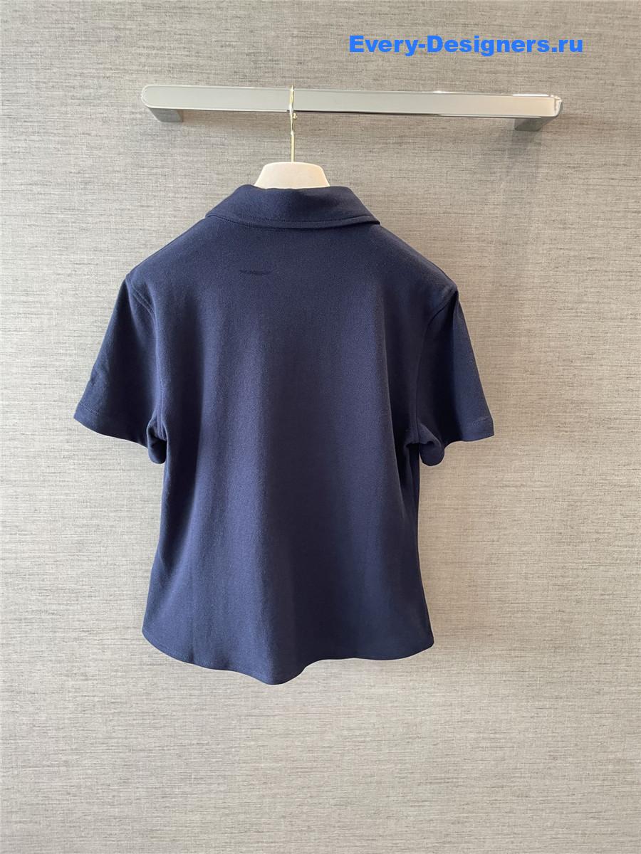 Miu Miu Blue Button Up Top