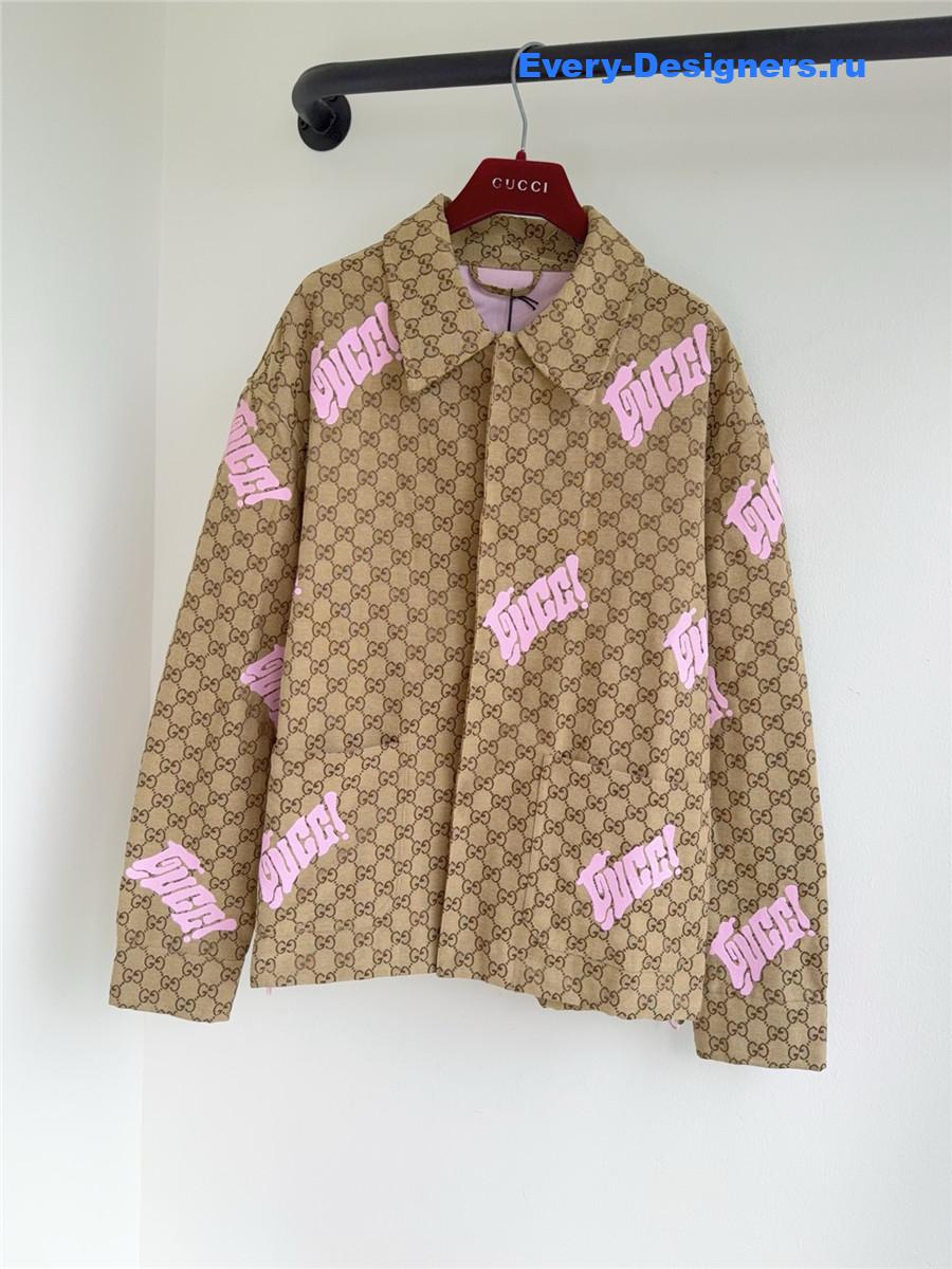 Gvc*1 embroidered canvas jacket